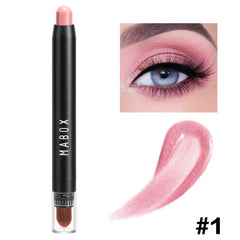 12-Color Eyeshadow Stick Pearly Highlighter Neutral Brown Eyes