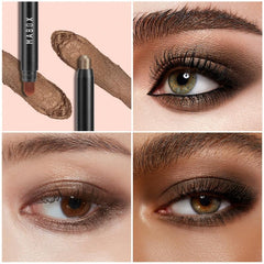 12-Color Eyeshadow Stick Pearly Highlighter Neutral Brown Eyes