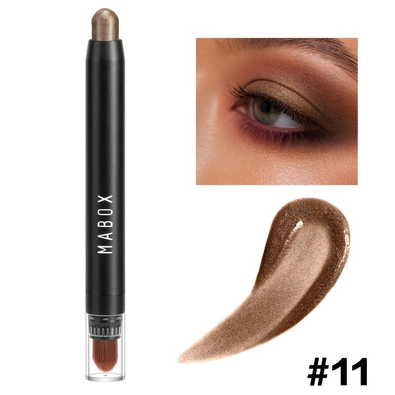 12-Color Eyeshadow Stick Pearly Highlighter Neutral Brown Eyes