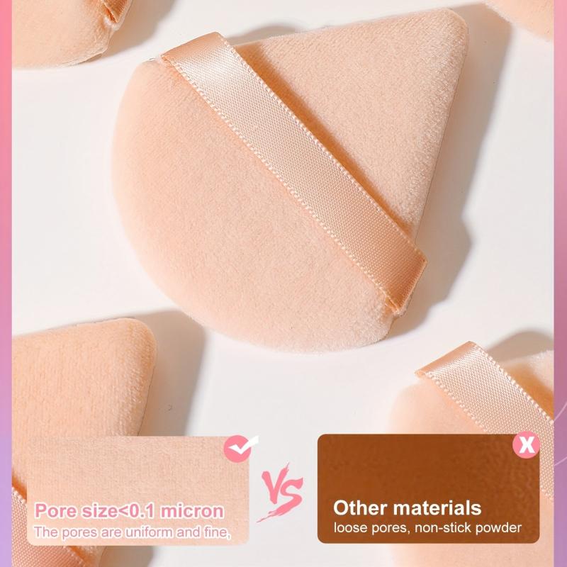 Powder Puff Kit 6pcs Triangle and Finger Puff Beauty Tool Set