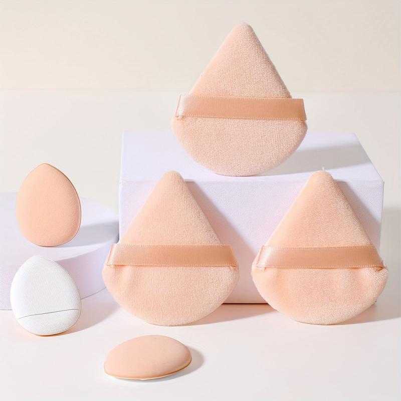 Powder Puff Kit 6pcs Triangle and Finger Puff Beauty Tool Set
