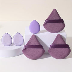 Powder Puff Kit 6pcs Triangle and Finger Puff Beauty Tool Set