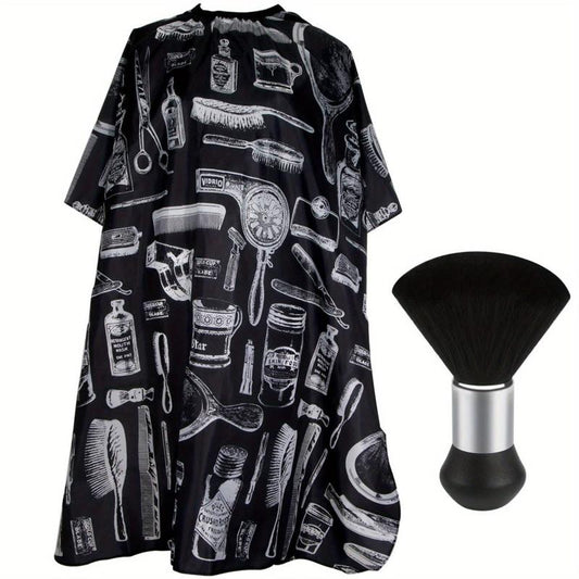Waterproof Barber Cape Neck Duster Brush Hair Cutting Cape