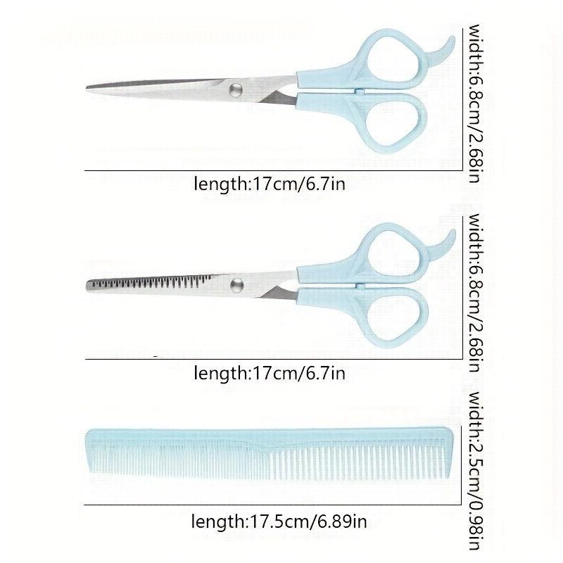 3pcs Hairdressing Scissors Set Hair Cutting Scissors Shears Kit Stainless Steel