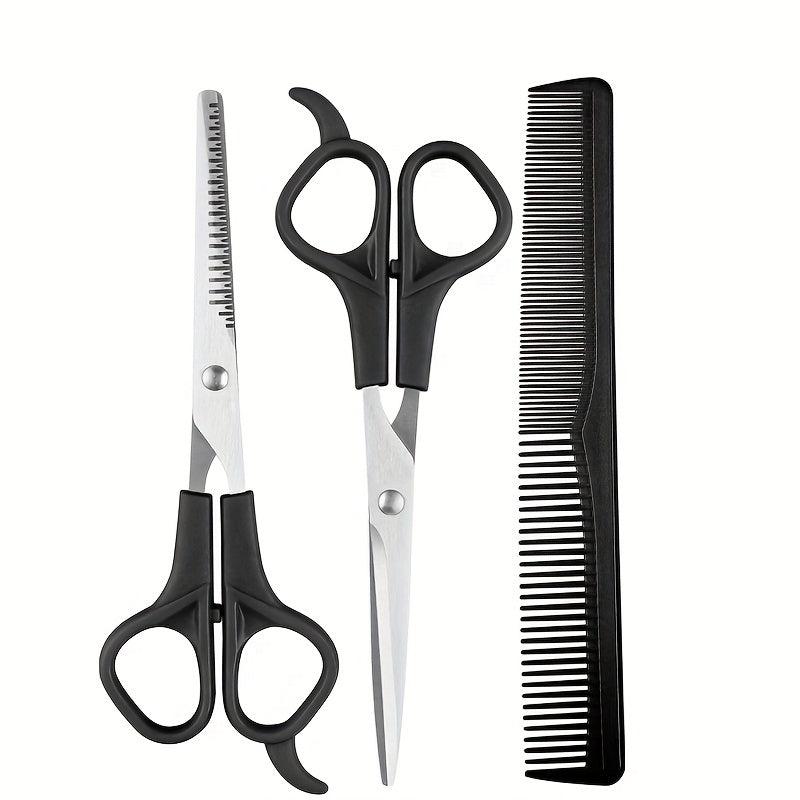 3pcs Hairdressing Scissors Set Hair Cutting Scissors Shears Kit Stainless Steel