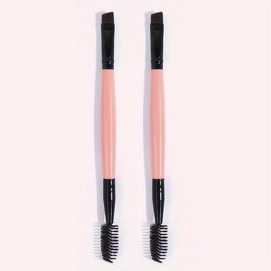 Makeup Brush Set for Eyebrow and Eyeliner, 2-in-1 Double Ended Design