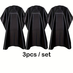 3pcs Hairdressing Barber Cape Snap Closure Hair Cutting Cape