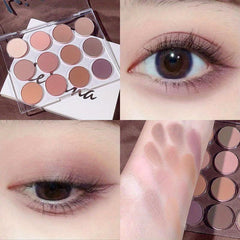 Toned Earth Smoky Eyeshadow Palette Matte & Glitter Eyeshadow