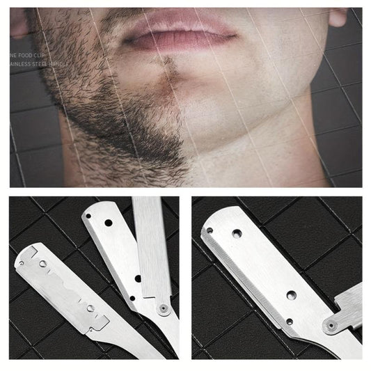 Stainless Steel Men Razor Manual Shaving Razor Vintage Straight Edge Razor