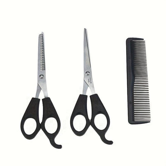 3pcs Stainless Steel Hairdressing Scissors Set with Comb
