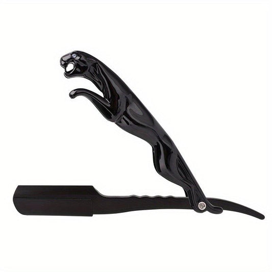 Vintage Damascus Shaving Razor with Leopard Decor