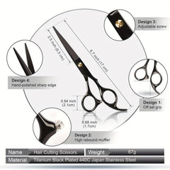 11pcs Hairdressing Scissors Set Professional Haircut Kit