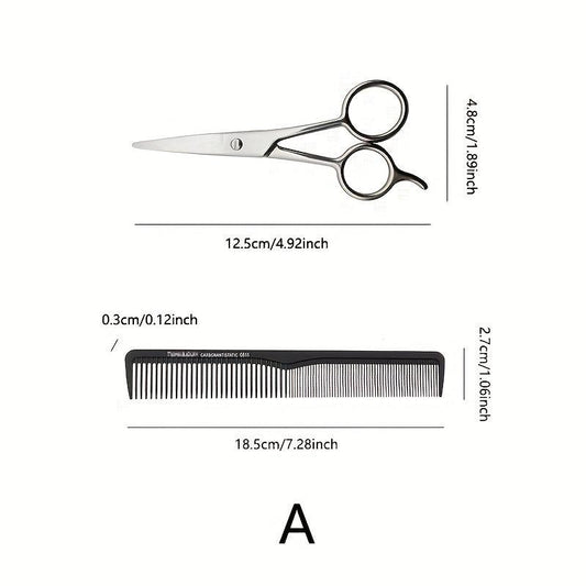 Haircut Scissors Stainless Steel Beard Scissors Nose Hair Scissors