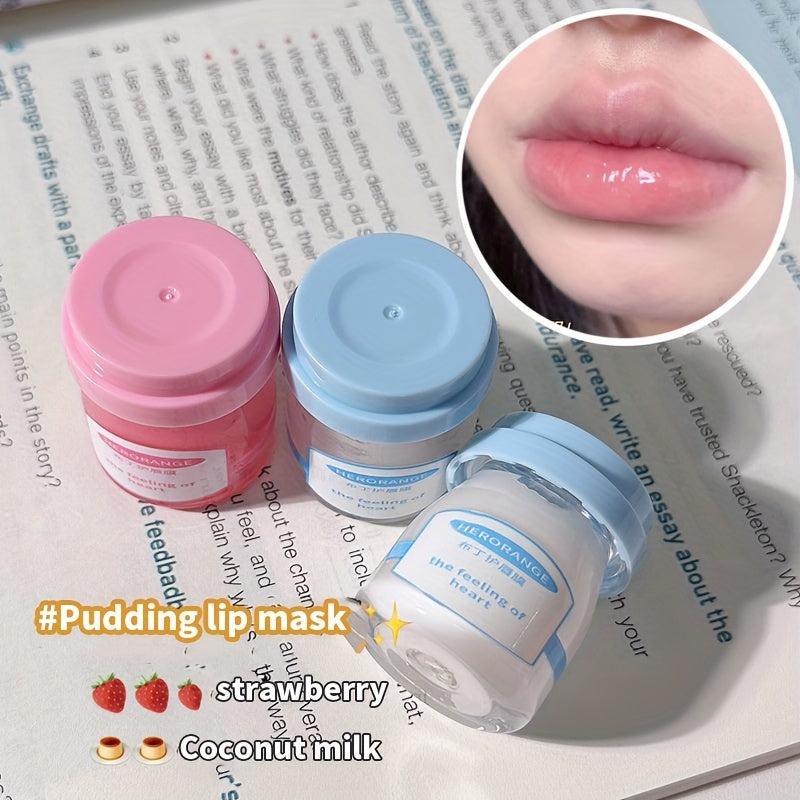 Coconut Milk Strawberry Lip Mask Pudding
