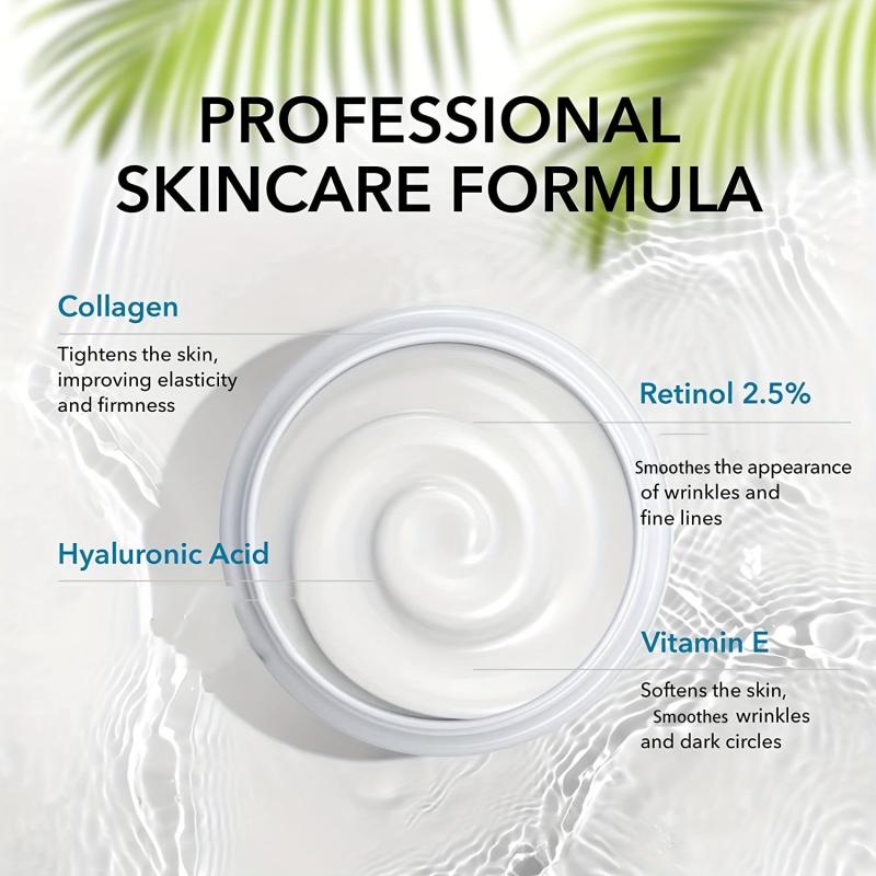 Collagen Cream with Retinol, Hyaluronic Acid - Smooth, Moisturized Skin