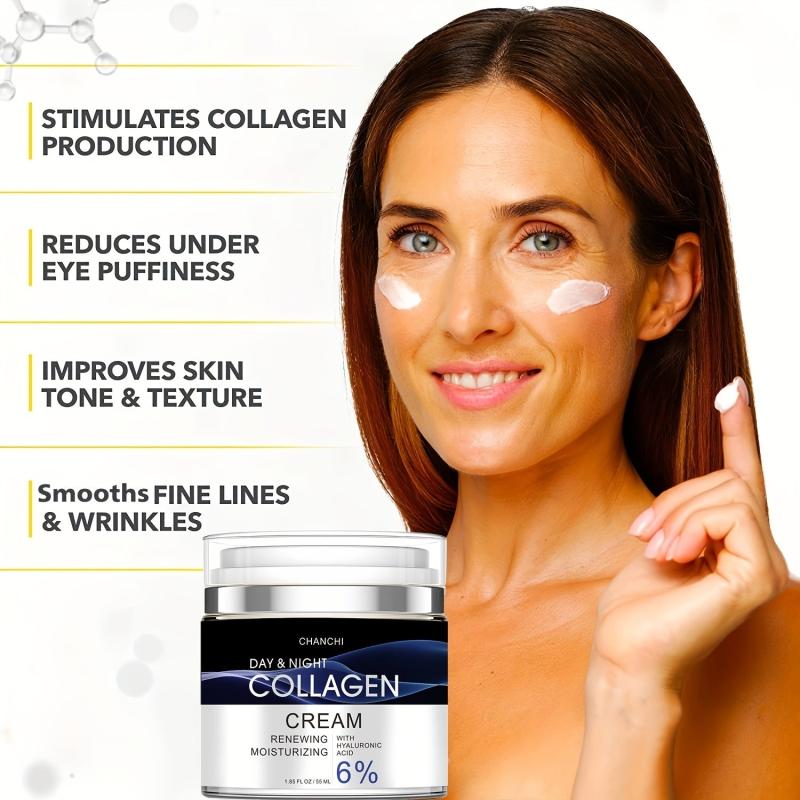 Collagen Cream with Retinol, Hyaluronic Acid - Smooth, Moisturized Skin