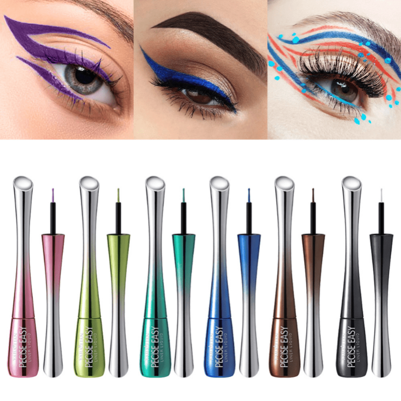 Colorful Eyeliner Pen Waterproof Liquid Pink Yellow Purple Matte
