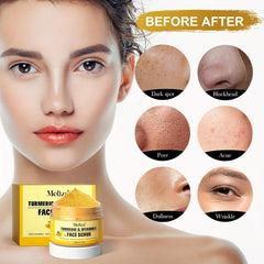 Vitamin C Turmeric Face Scrub Exfoliates Acne Dark Spots