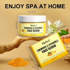 Vitamin C Turmeric Face Scrub Exfoliates Acne Dark Spots