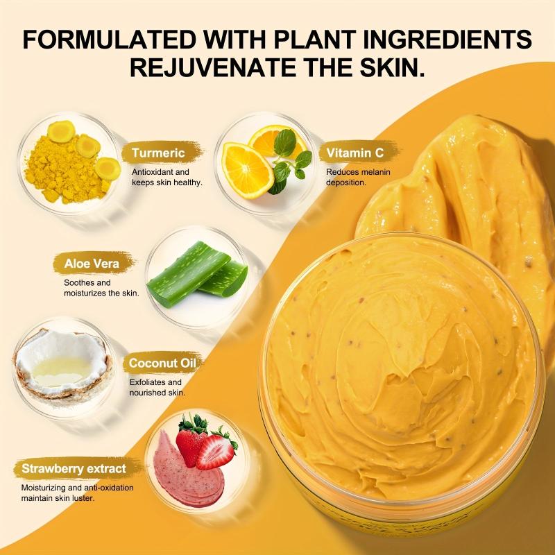 Vitamin C Turmeric Face Scrub Exfoliates Acne Dark Spots