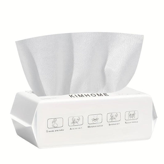 100 Pcs Disposable Face Towel Soft Dry Wipes Facial Cloths Towelettes
