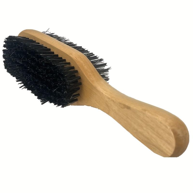 Beard Brush Bristle Brush Wooden Handle Styling Tool Anti Static