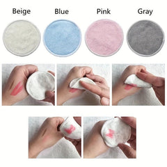 12Pcs Reusable Cotton Pads Makeup Remover Washable Bamboo Make Up Pads
