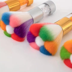 Colorful Acrylic Dust Brush Nail Paint Gel Dust Cleaning Brushes