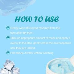 HYDRA MOIST Ice Water Sleeping Mask - Hyaluronic Acid Cream