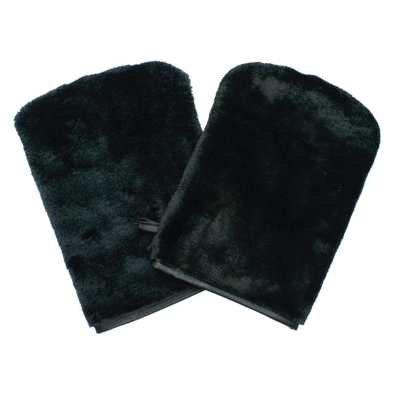 2 Pcs Makeup Remover Gloves Flannel Body Wash Mitts
