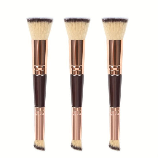 Dual-ended Foundation Brush Short Hair Oblique Concealer Beauty Tool