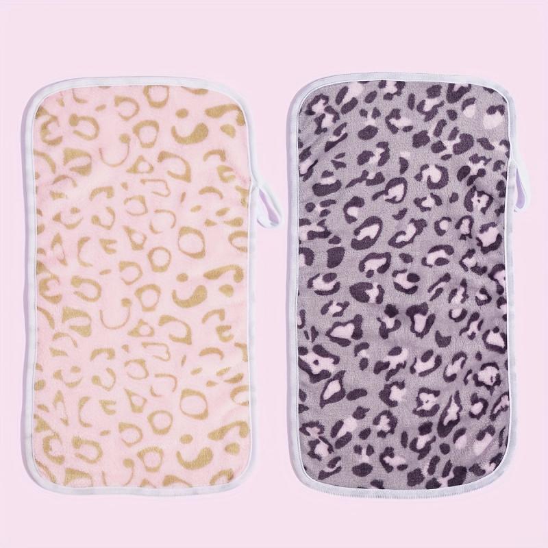 2 Pack Leopard Printed Makeup Remover Towel for All Skin Types