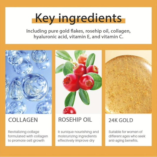 24K Golden Face Cream Hydrating Moisturizing Firming Skin
