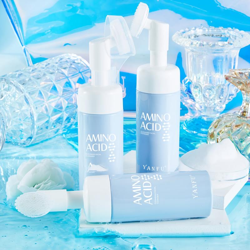 Amino Acid Facial Cleanser with Massage Head for Sensitive Skin