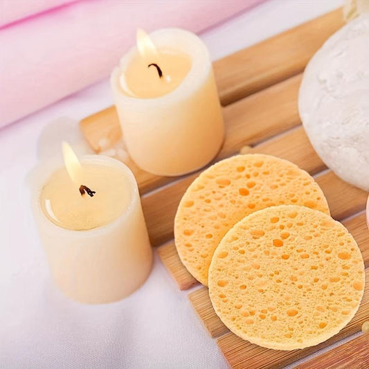 20pcs Compressed Facial Sponges Natural Cellulose for Cleansing Exfoliating