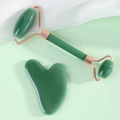 Facial Jade Roller Massager Package Scraper Beauty Tool