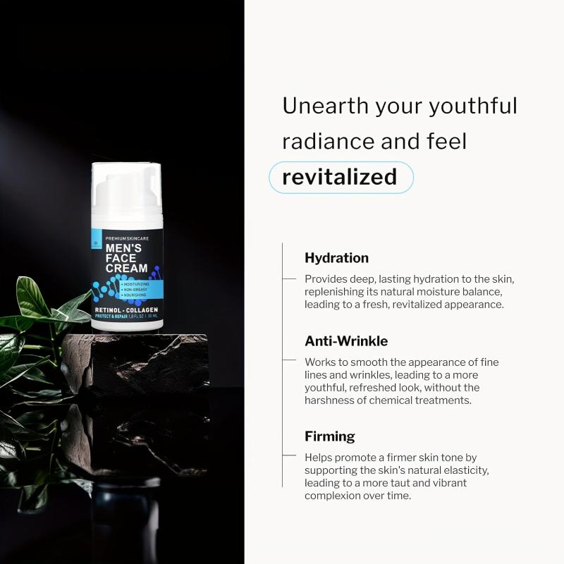 30ml Men's Face Cream & Night Moisturizer Anti-Aging Wrinkle Skin Care