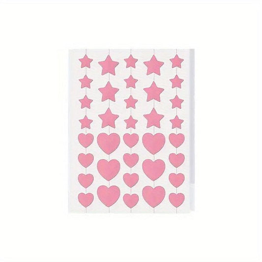Hot Pink Acne Patch Pimple Patch Heart & Star Absorbing Cover