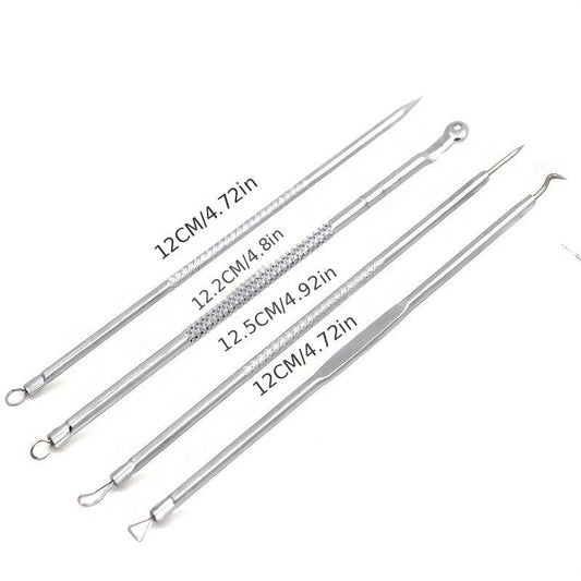 4Pcs Set Acne Blackhead Comedone Spot Pimple Blemish Remover Skin Care Tools