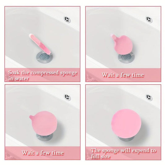 12 Exfoliating Facial Sponges Women Girls Round Cleansing Sponge Pads
