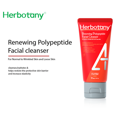 HERBOTANY Polypeptide Facial Cleanser Anti wrinkle Anti aging Hydrating Moisturi