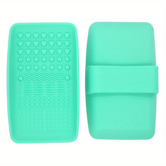 Silicone Makeup Brush Cleaning Mat with Strap