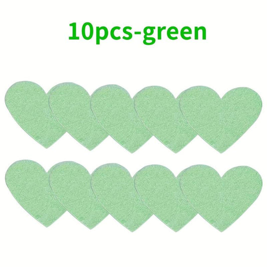 10pcs Dual Sided Cleansing Sponge Quick Foaming Non Irritating Perfect Face Wash