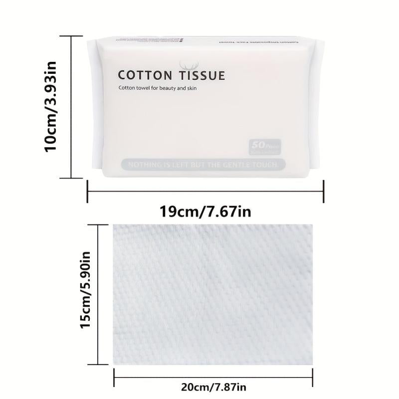 50pcs Disposable Face Towel Thickened Soft Towel Wet & Dry Cotton Soft Towel