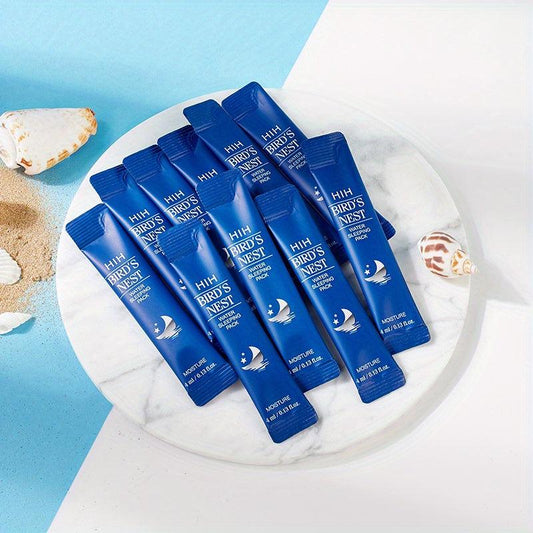 60pcs Bird's Nest Sleeping Mask Hydrates, Soothes Dry Skin