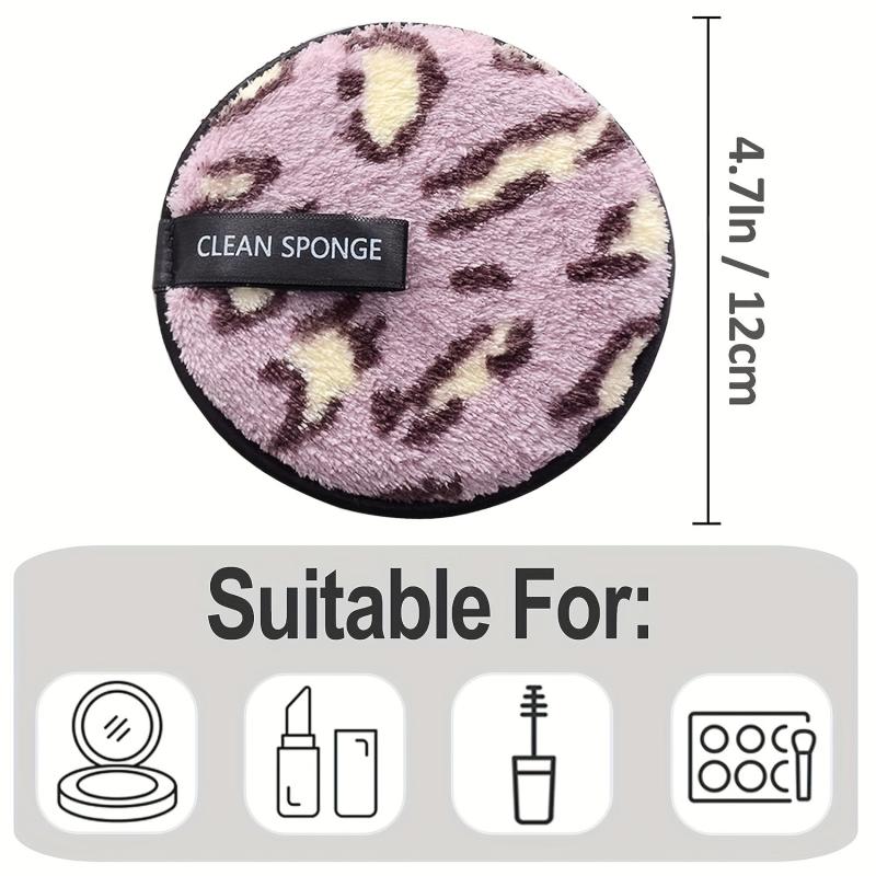 2pcs 4pcs Reusable Makeup Remover Pads Leopard Cleansing Facial