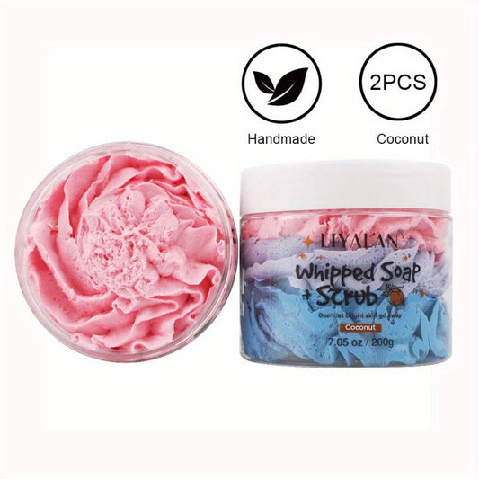 2PCS Whipped Bath Soap Shea Butter Scrub