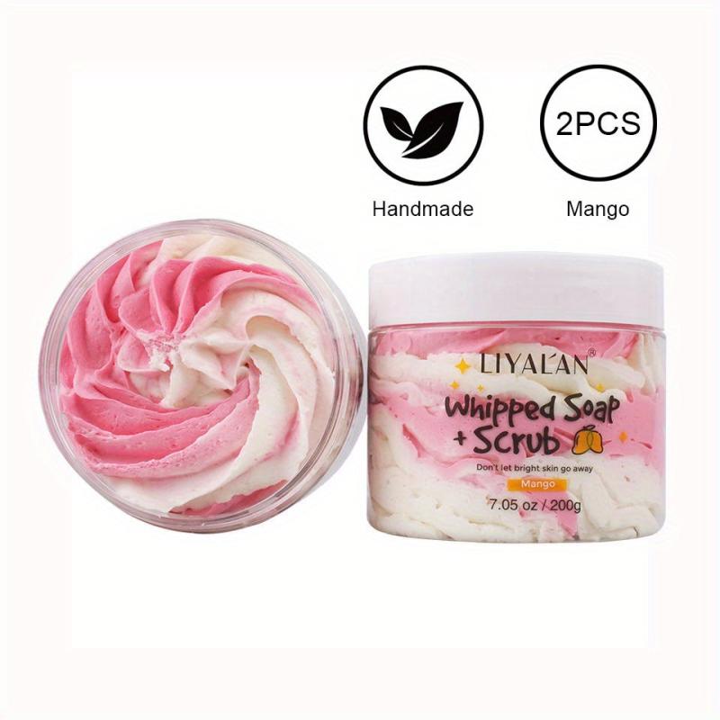 2PCS Whipped Bath Soap Shea Butter Scrub
