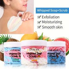 2PCS Whipped Bath Soap Shea Butter Scrub