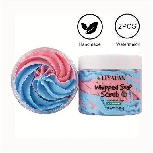 2PCS Whipped Bath Soap Shea Butter Scrub